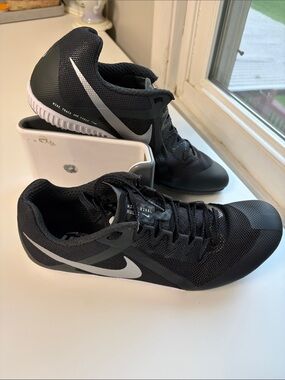 Nike Zoom Rival Multi Track & Field Shoes Black/Silver Men 9.5 NWOT